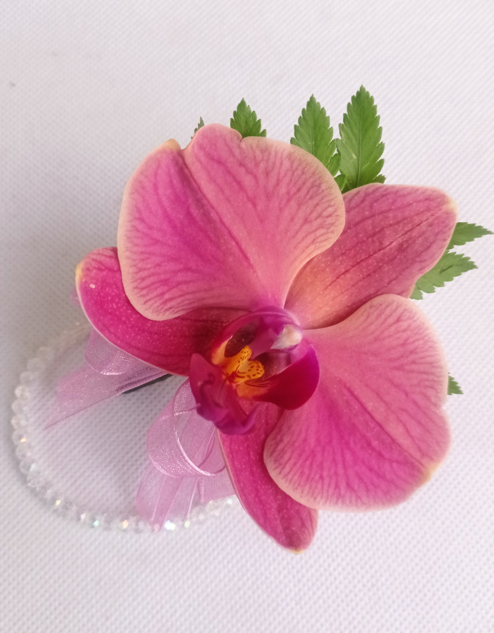 corsage orquidea fucsia